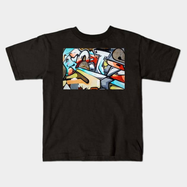 colorful graffiti design Kids T-Shirt by Hany Khattab